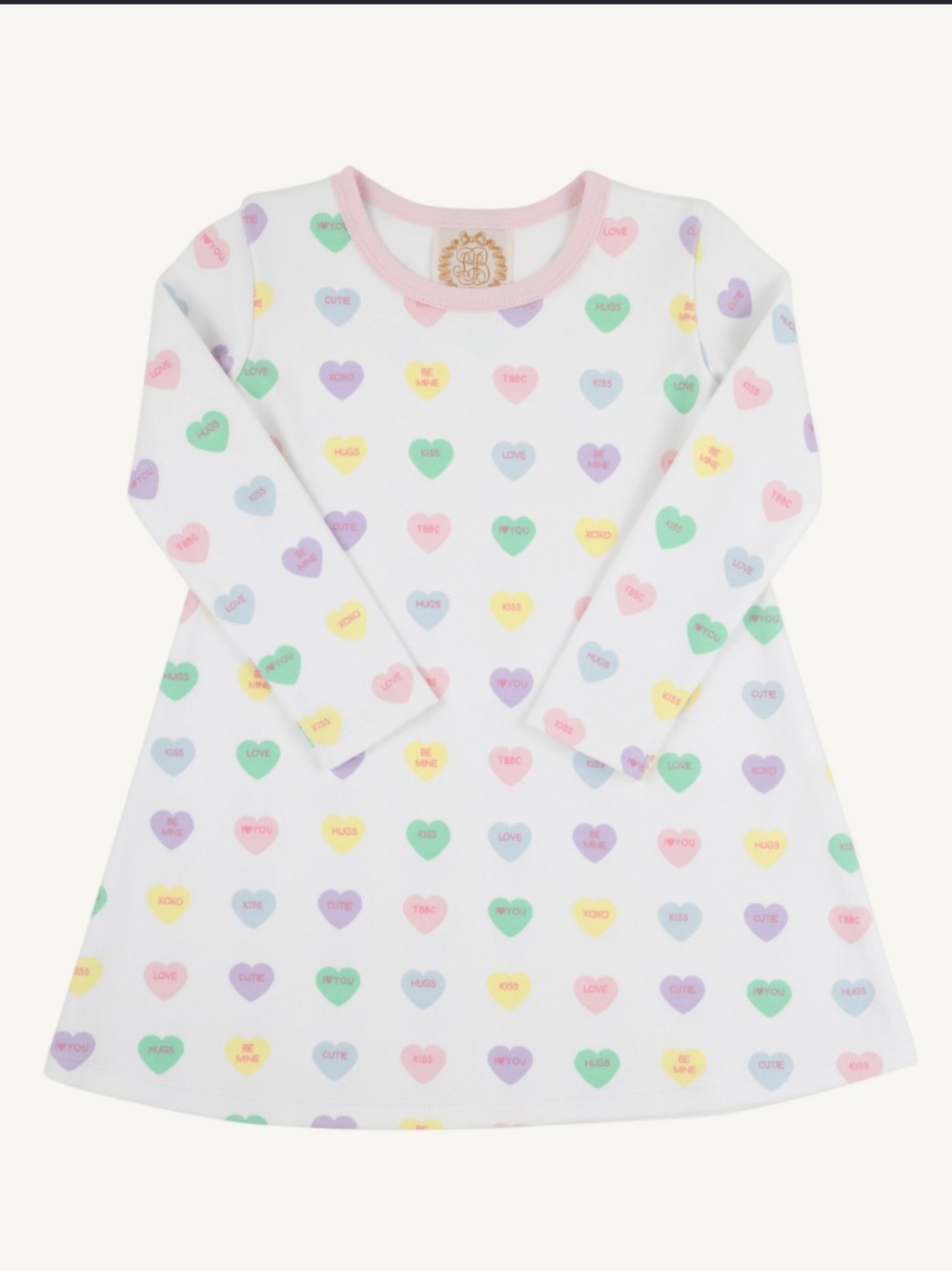 NWT The Beaufort Bonnet Company Polly Play Dress  We Heart You  3T